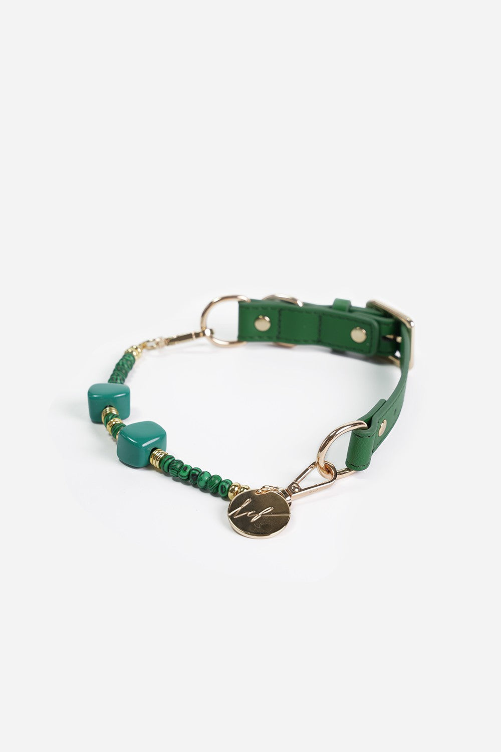 Nalah green dog collar - N2