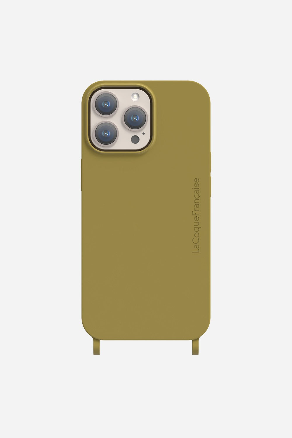 Coque Anneaux Soft Touch Vert Olive - 25