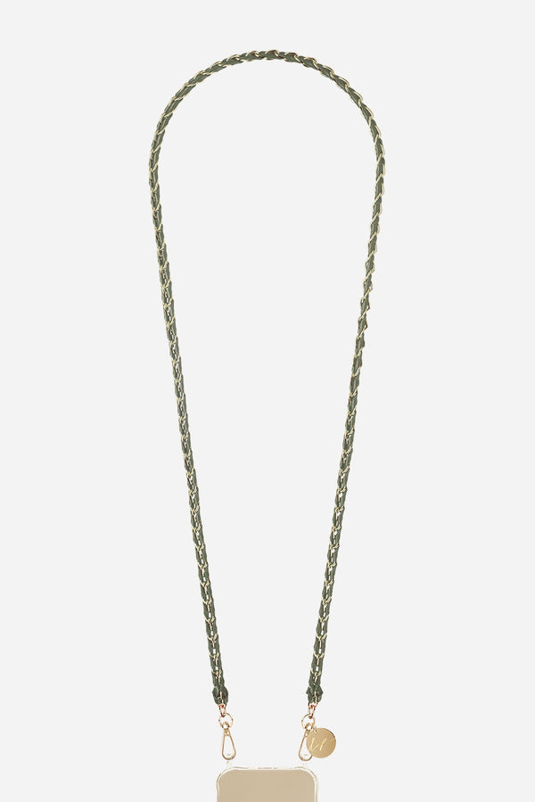 Chaine Longue Lou Kaki 120 cm