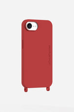 Coque Anneaux Soft Touch Rouge