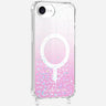 Coque Anneaux Paillettes Magsafe Rose