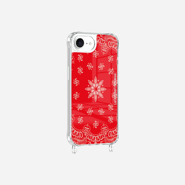 Coque Anneaux Imprimee Bandana Rouge