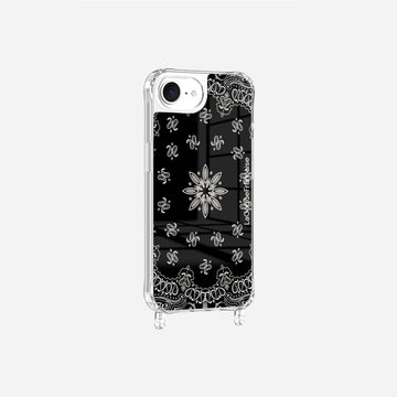 Coque Anneaux Imprimee Bandana Noir