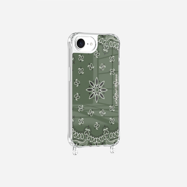 Coque Anneaux Imprimee Bandana Kaki