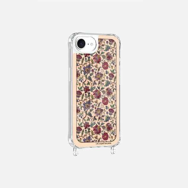 Coque Anneaux Imprimee Foulard Fleurs Rouges