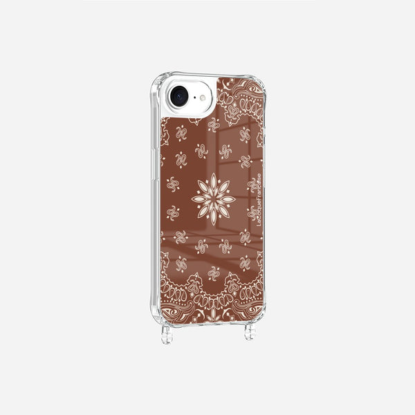 Coque Anneaux Imprimee Bandana Brun
