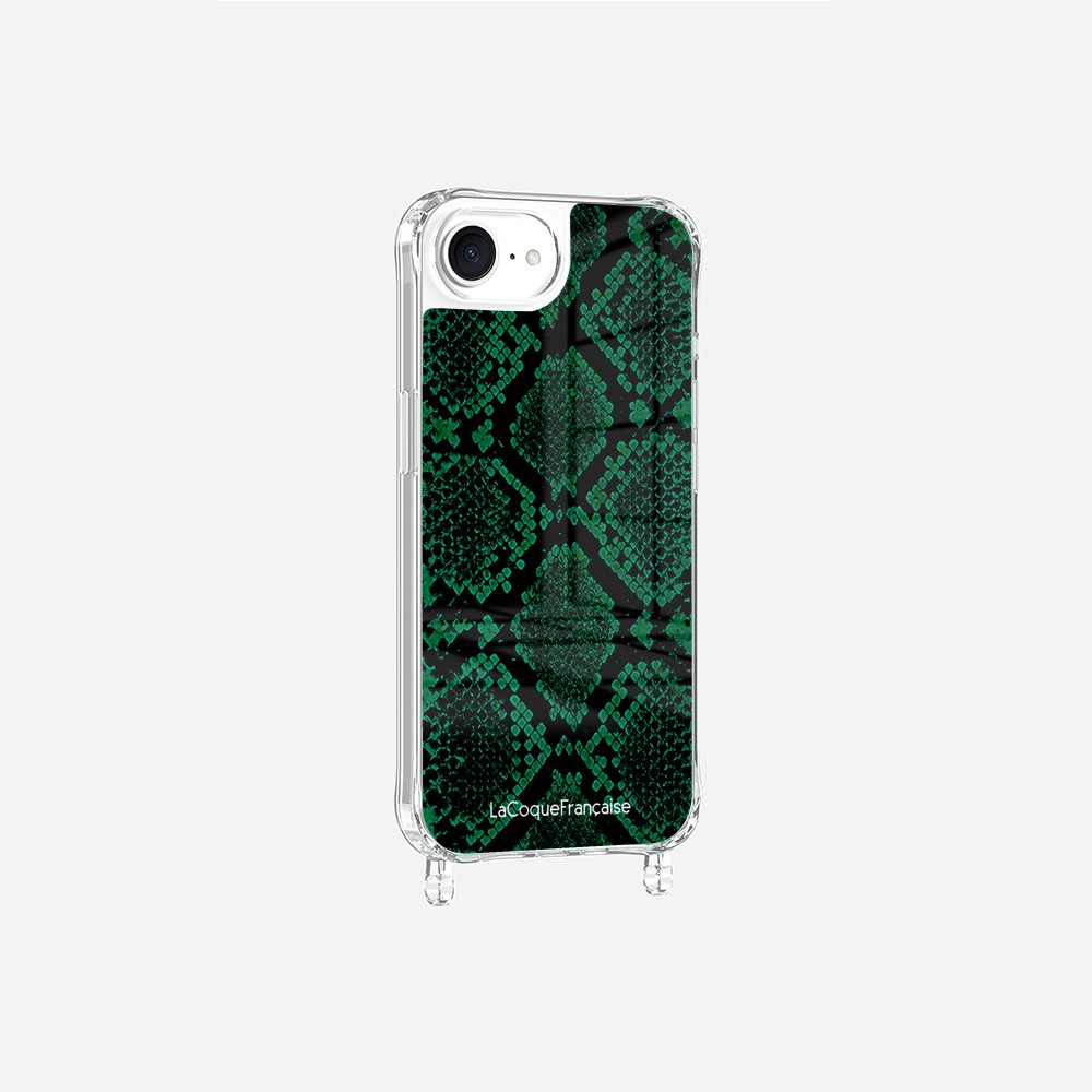 Green Python Printed Rings Case