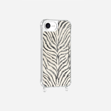 Coque Anneaux Imprimee Zebre Noir