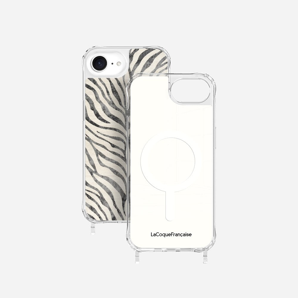 Coque Anneaux Imprimee Zebre Noir - 94