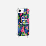 Coque Anneaux Imprimee D'amour Et De Vagues Bleu - 5