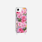 Coque Anneaux Imprimee Fleuri Rose