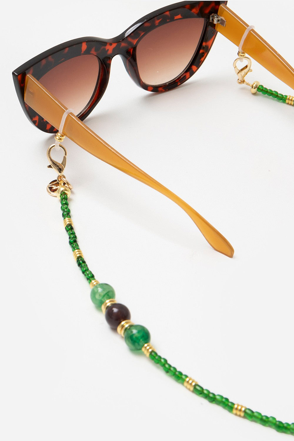 Green Iris Glasses Chain Jewelry 72 cm