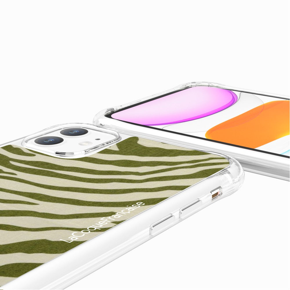 Coque Sans Anneaux Imprimee Zebre Vert