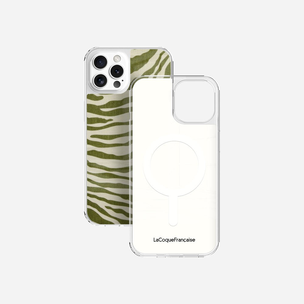 Coque Sans Anneaux Imprimee Zebre Vert