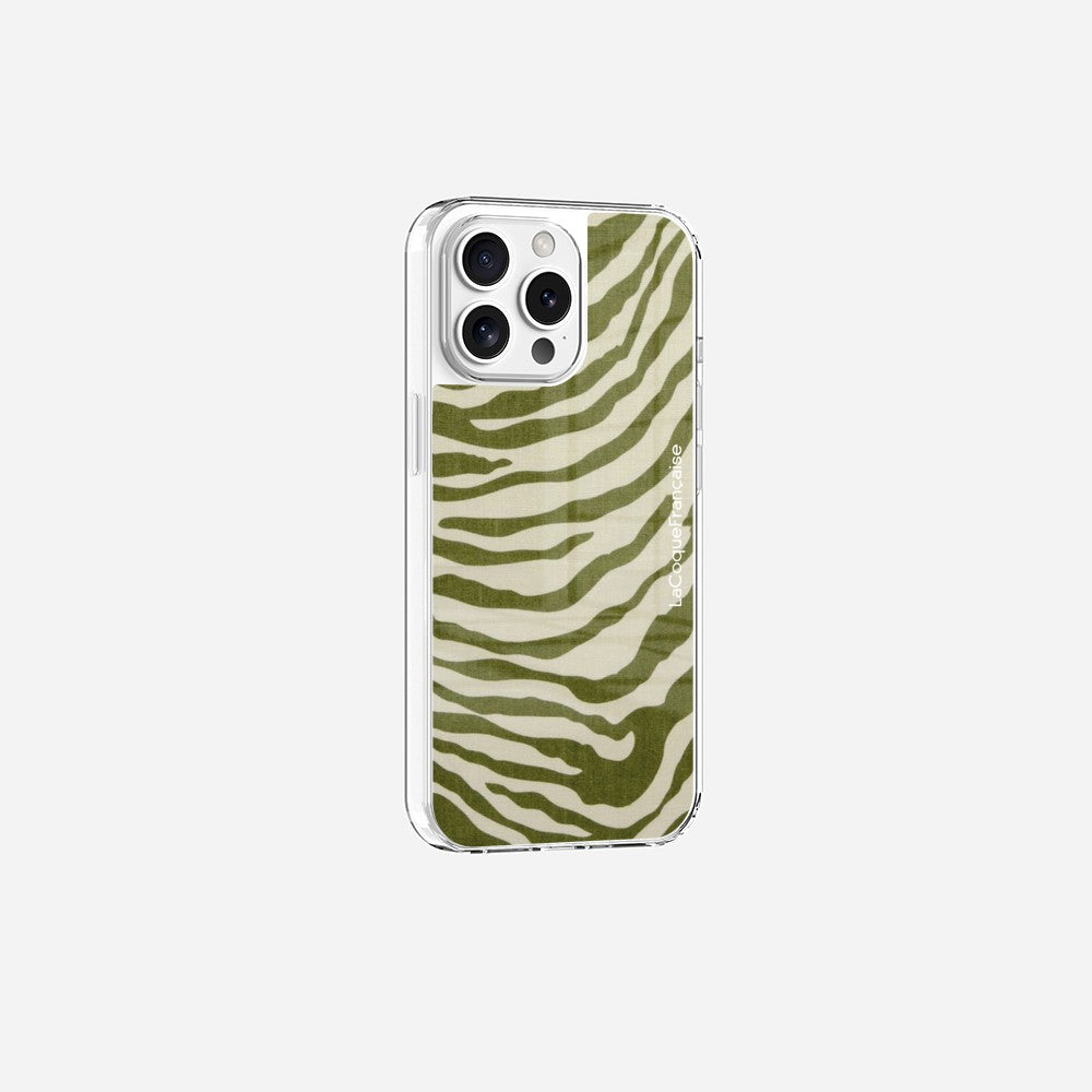 Coque Sans Anneaux Imprimee Zebre Vert