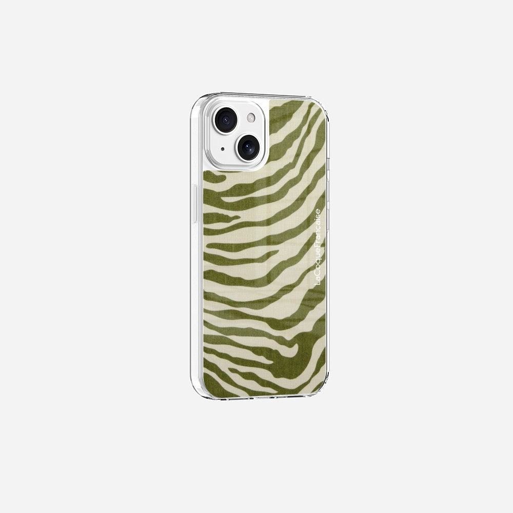 Coque Sans Anneaux Imprimee Zebre Vert