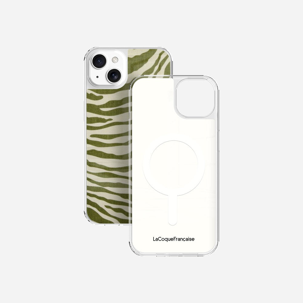 Coque Sans Anneaux Imprimee Zebre Vert
