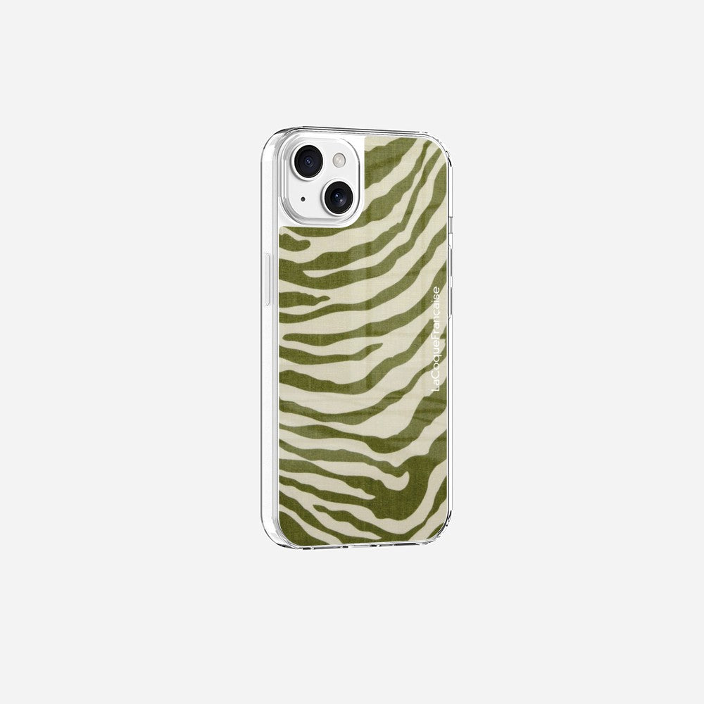 Coque Sans Anneaux Imprimee Zebre Vert