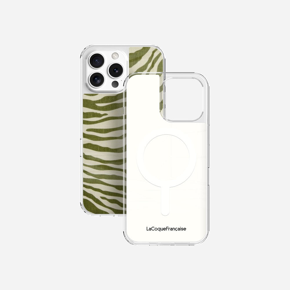 Coque Sans Anneaux Imprimee Zebre Vert