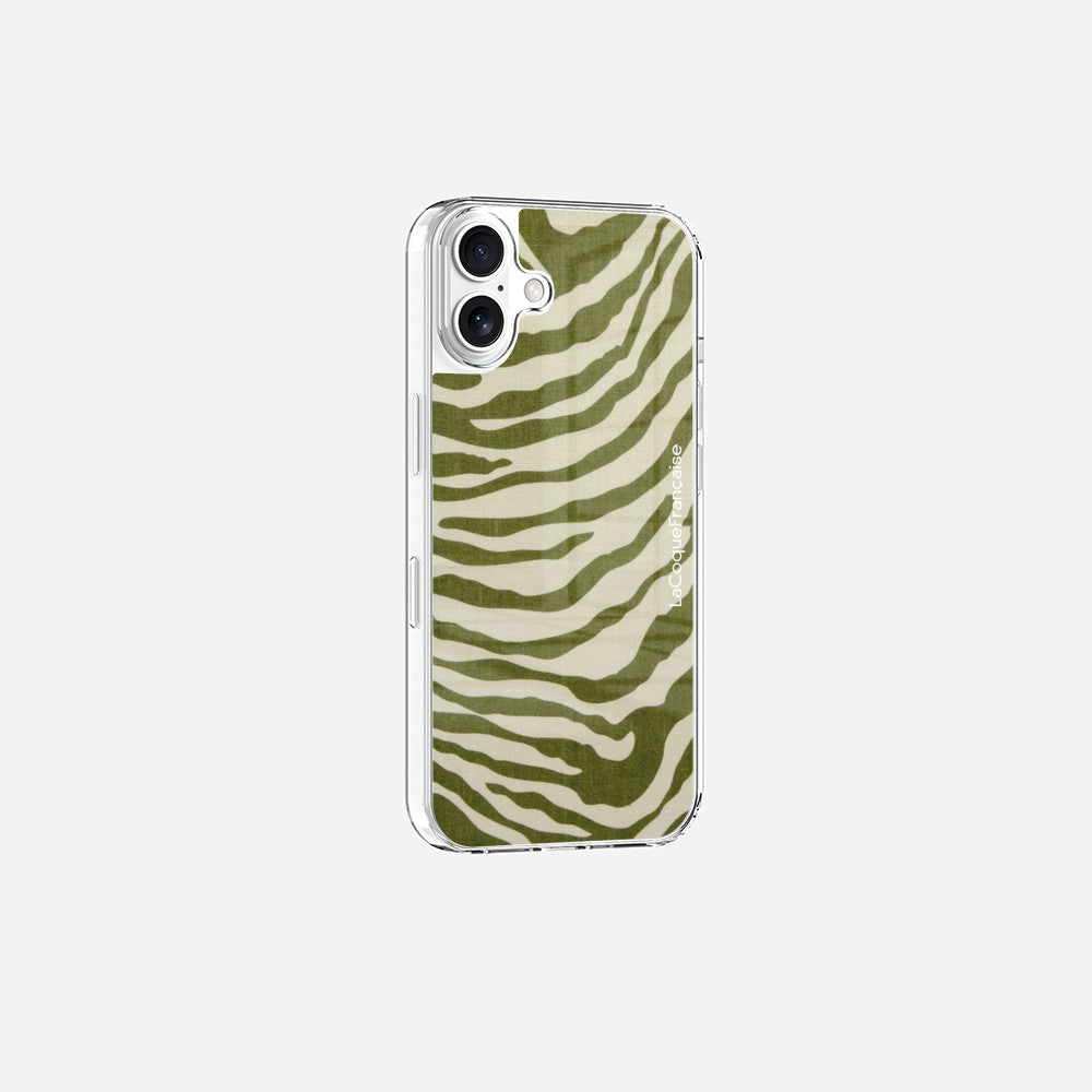 Coque Sans Anneaux Imprimee Zebre Vert