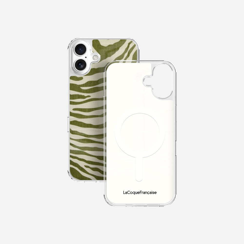 Coque Sans Anneaux Imprimee Zebre Vert