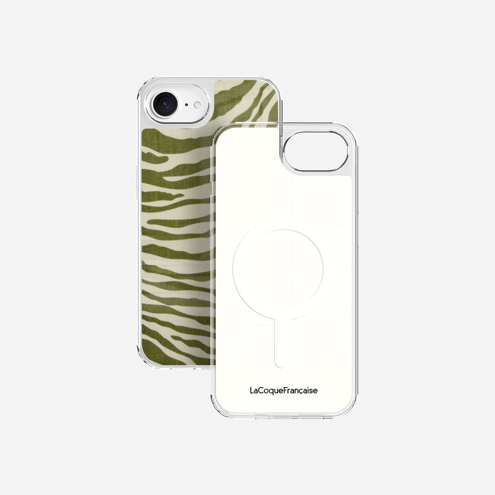 Coque Sans Anneaux Imprimee Zebre Vert