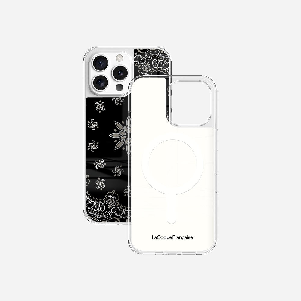 Coque Sans Anneaux Imprimee Bandana Noir