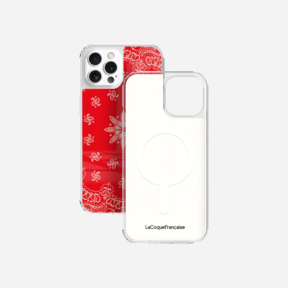 Coque Sans Anneaux Imprimee Bandana Rouge