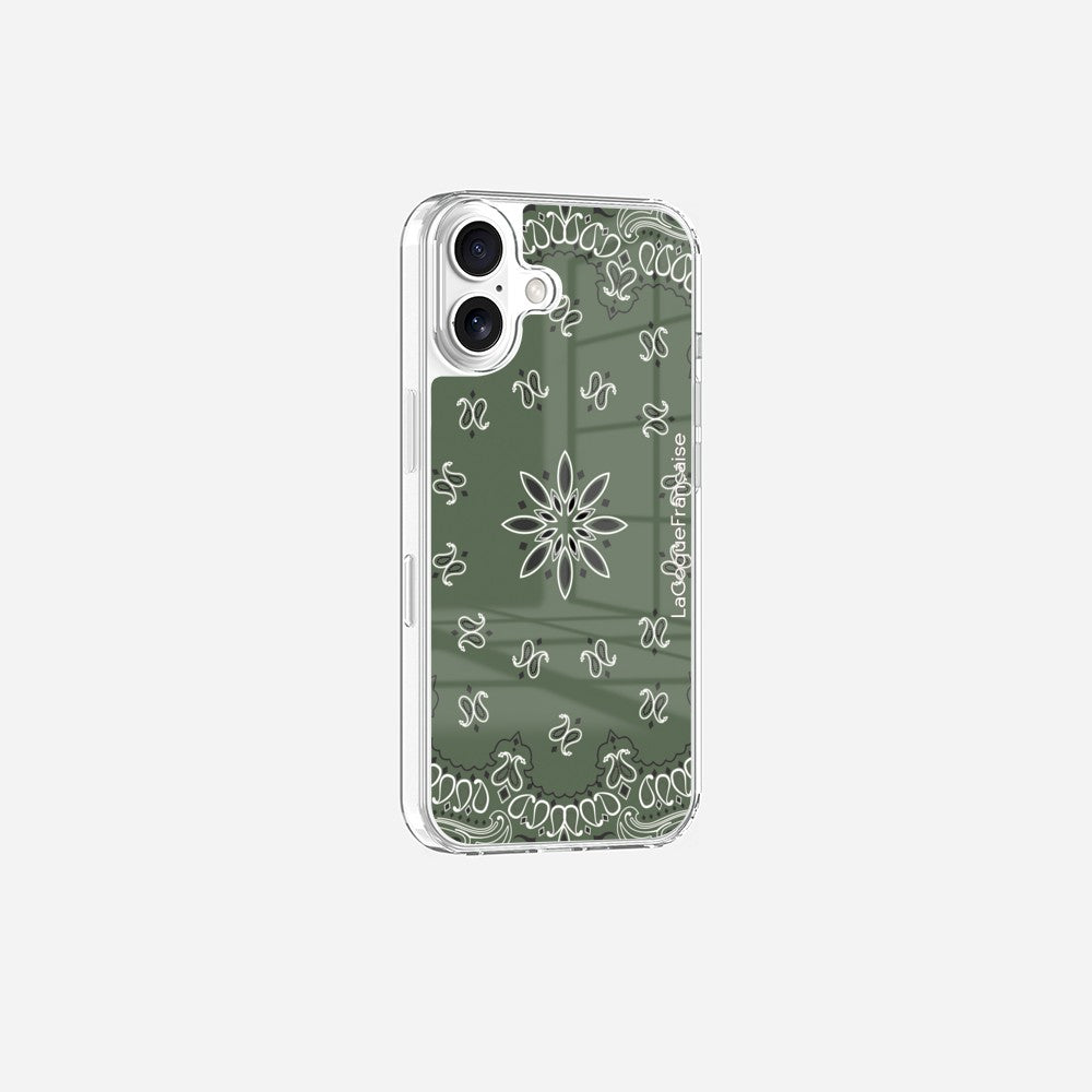 Coque Sans Anneaux Imprimee Bandana Kaki