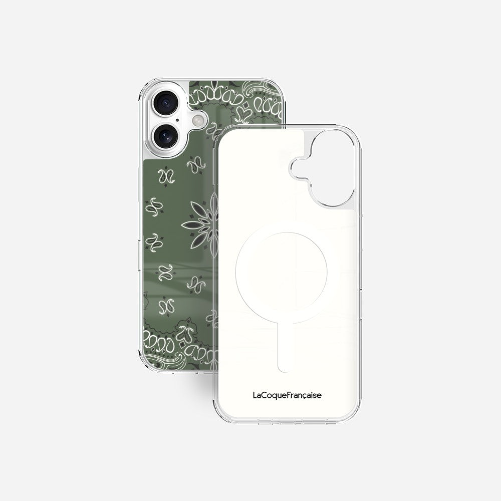 Coque Sans Anneaux Imprimee Bandana Kaki