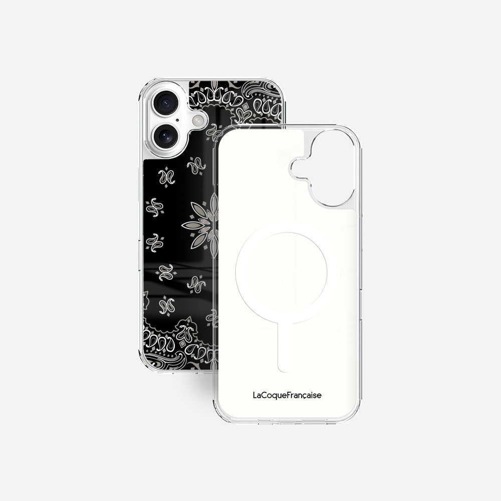 Coque Sans Anneaux Imprimee Bandana Noir