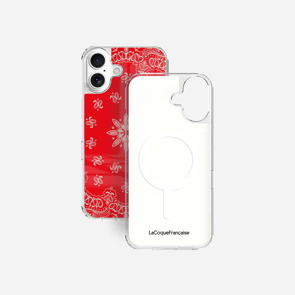 Coque Sans Anneaux Imprimee Bandana Rouge