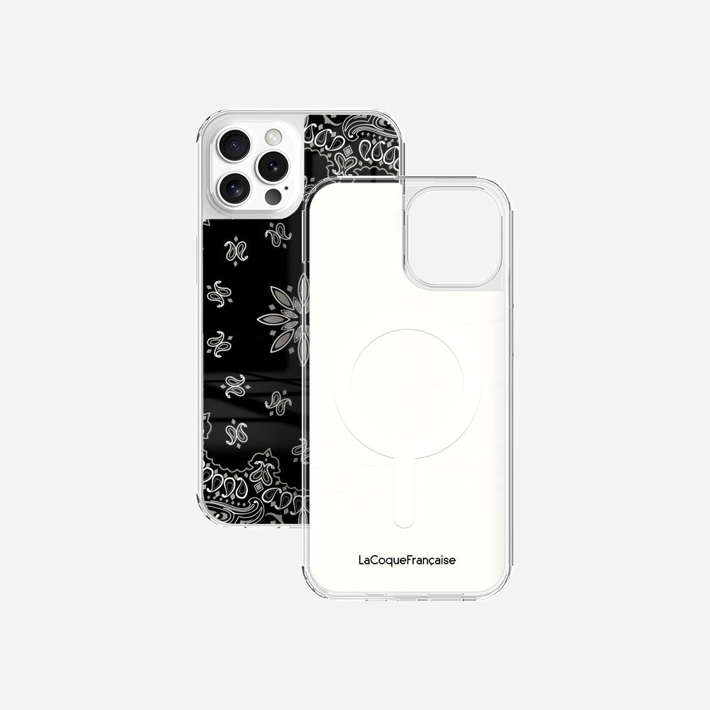 Coque Sans Anneaux Imprimee Bandana Noir