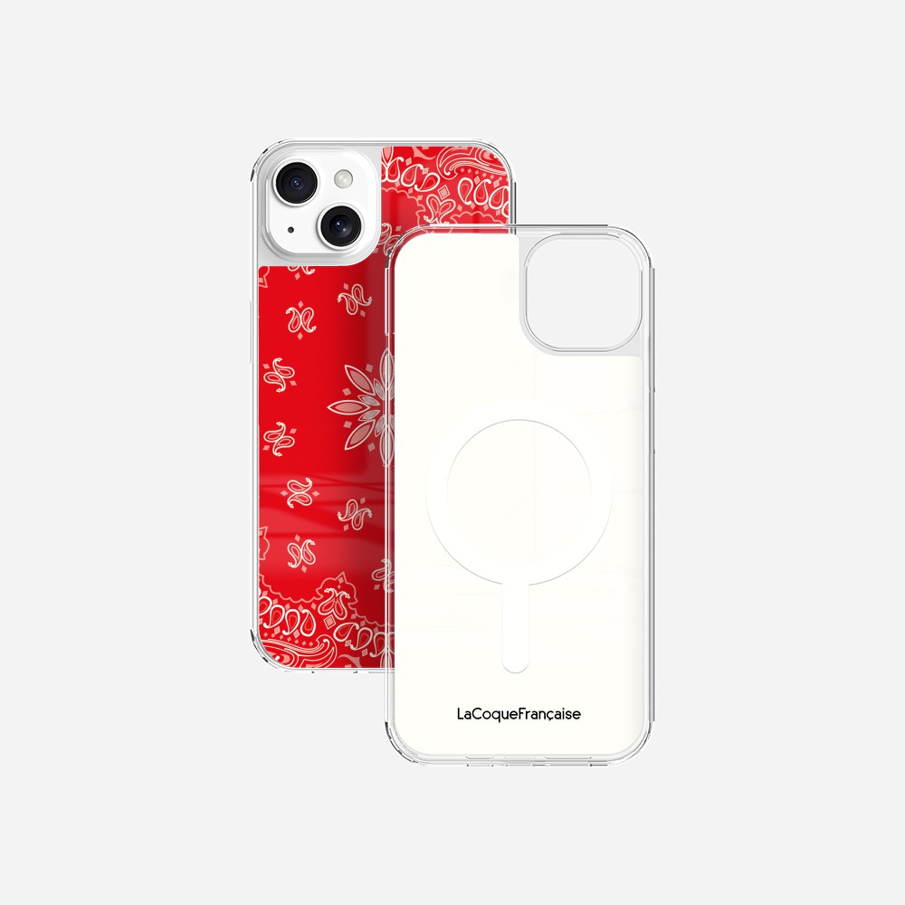 Coque Sans Anneaux Imprimee Bandana Rouge