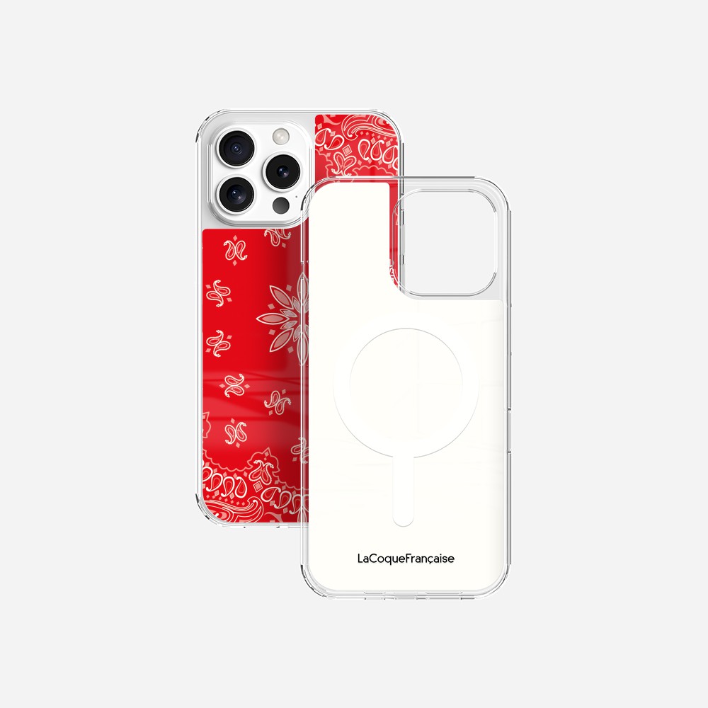 Coque Sans Anneaux Imprimee Bandana Rouge