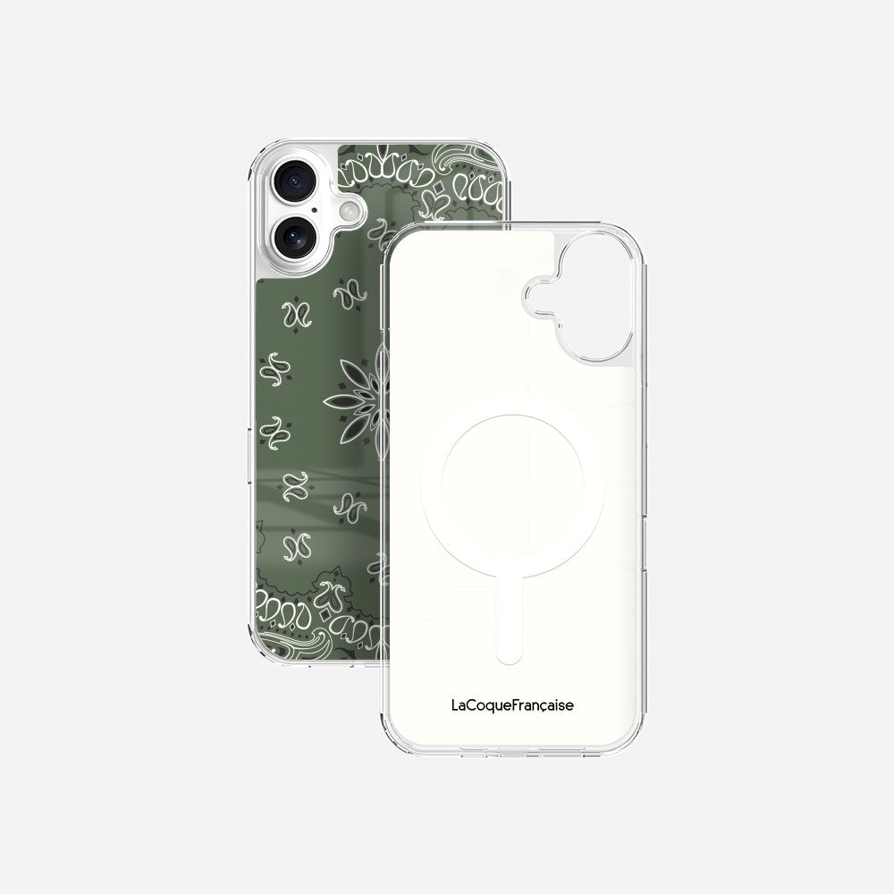 Coque Sans Anneaux Imprimee Bandana Kaki