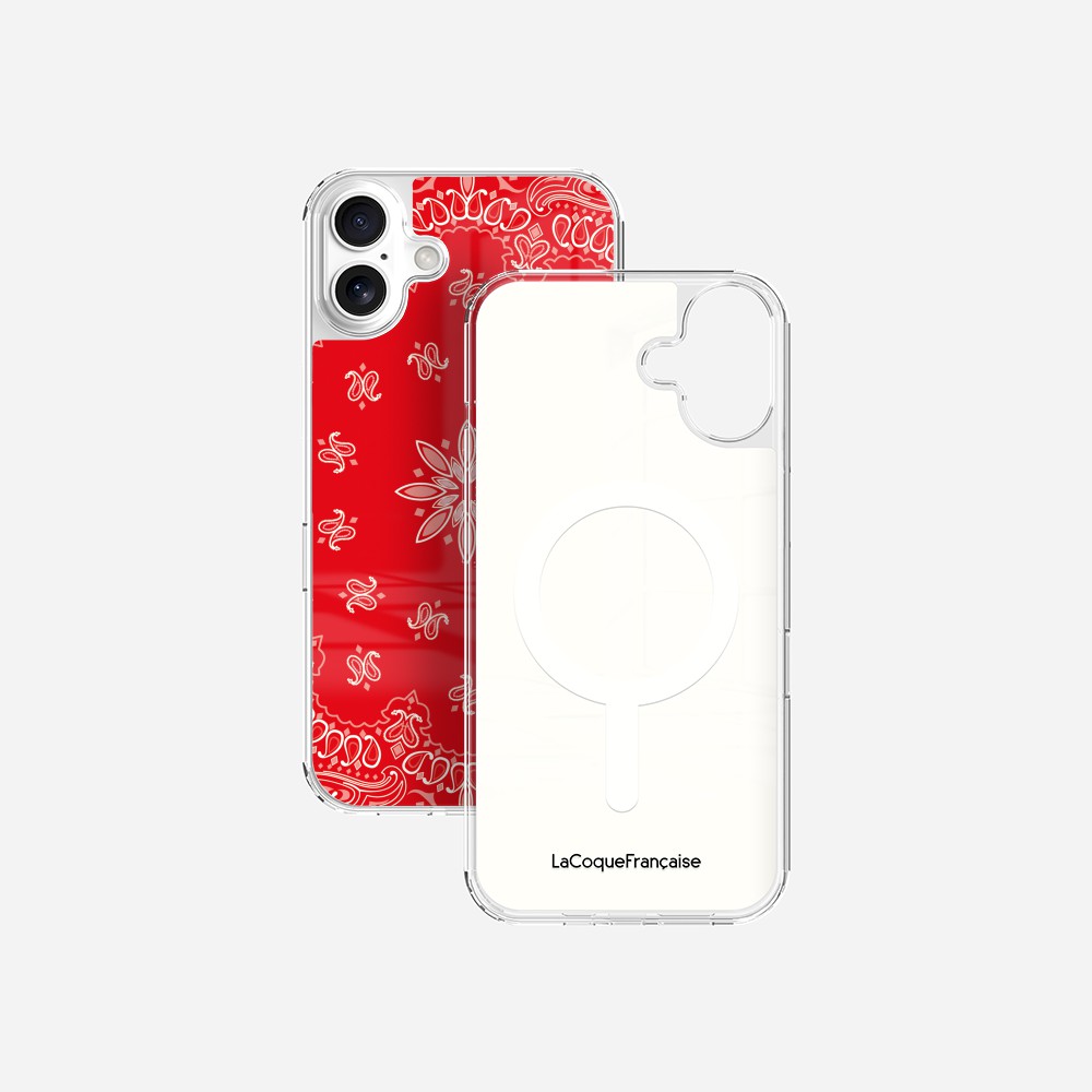 Coque Sans Anneaux Imprimee Bandana Rouge