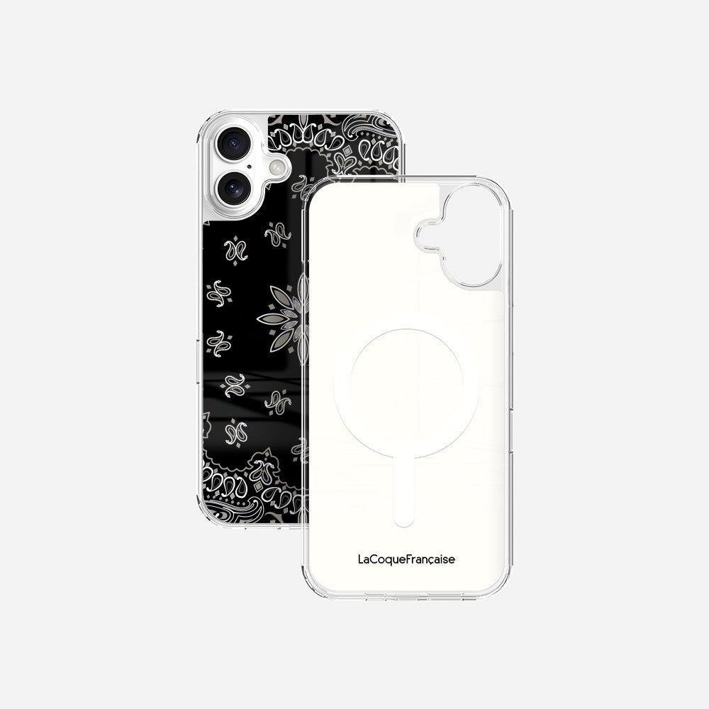 Coque Sans Anneaux Imprimee Bandana Noir