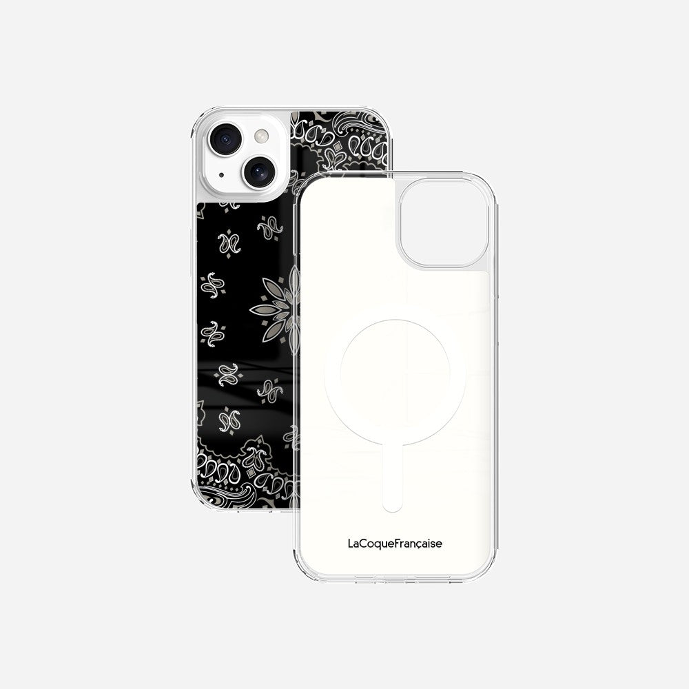 Coque Sans Anneaux Imprimee Bandana Noir