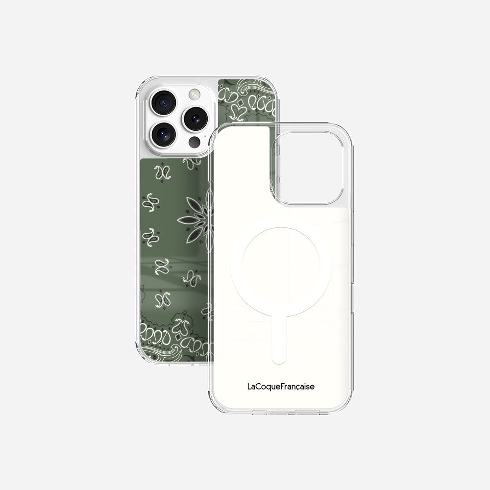 Coque Sans Anneaux Imprimee Bandana Kaki