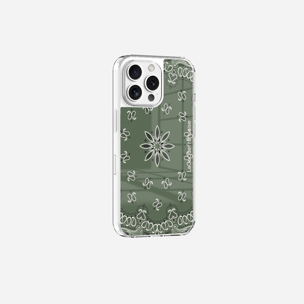 Coque Sans Anneaux Imprimee Bandana Kaki