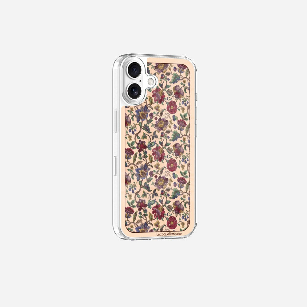 Coque Sans Anneaux Imprimee Foulard Fleurs Rouges