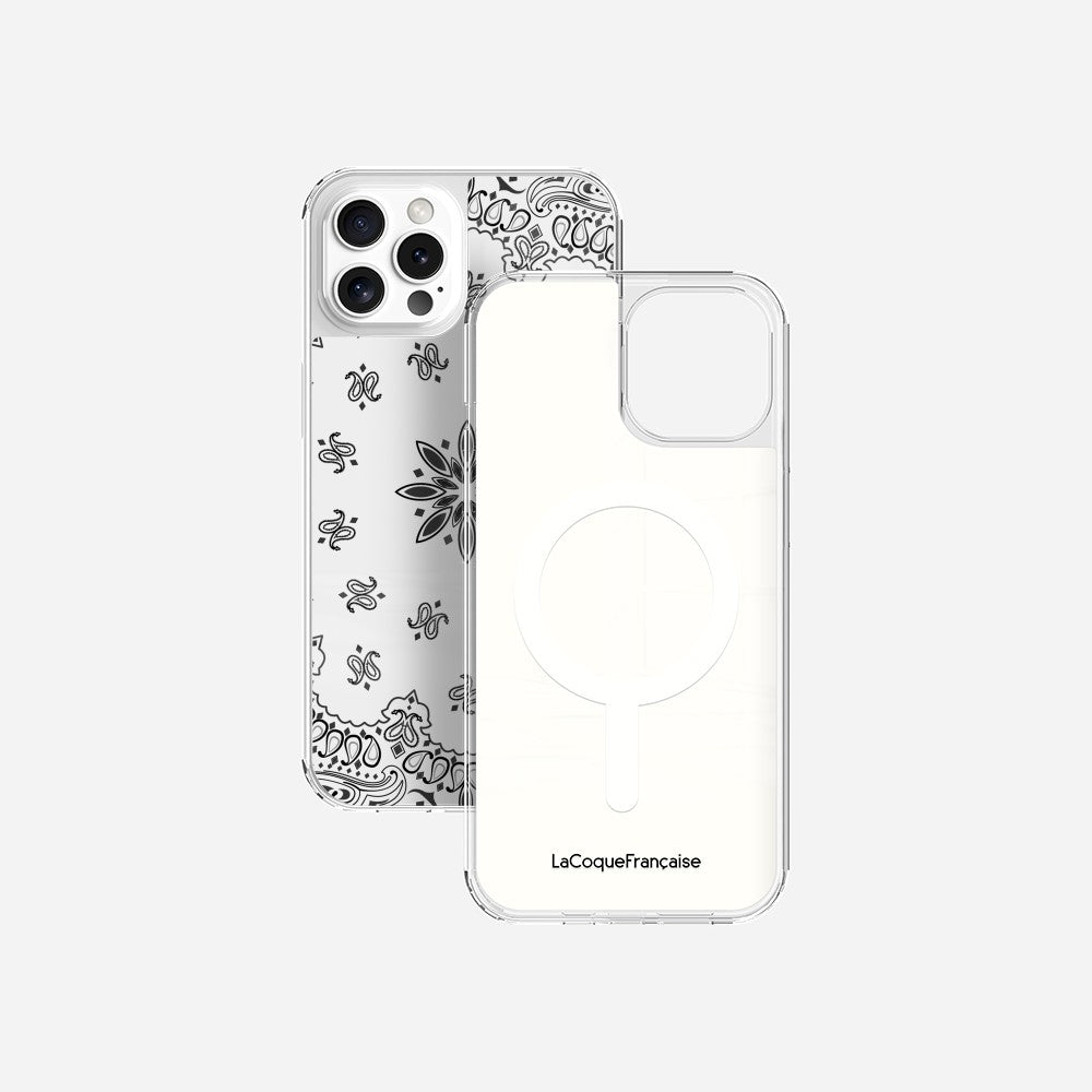 Coque Sans Anneaux Imprimee Bandana Blanc