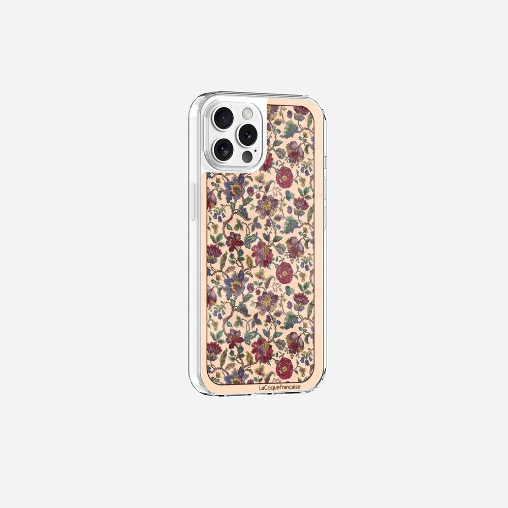 Coque Sans Anneaux Imprimee Foulard Fleurs Rouges