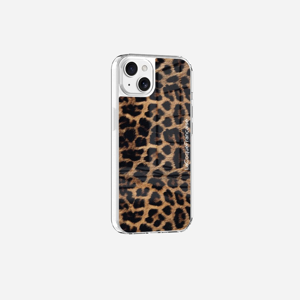 Coque Sans Anneaux Imprimee Leopard Noir Et Brun