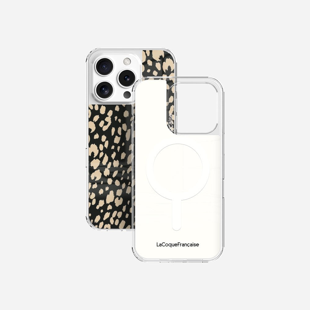 Black and Beige Leopard Print Ringless Case