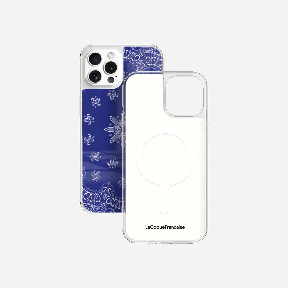 Coque Sans Anneaux Imprimee Bandana Bleu