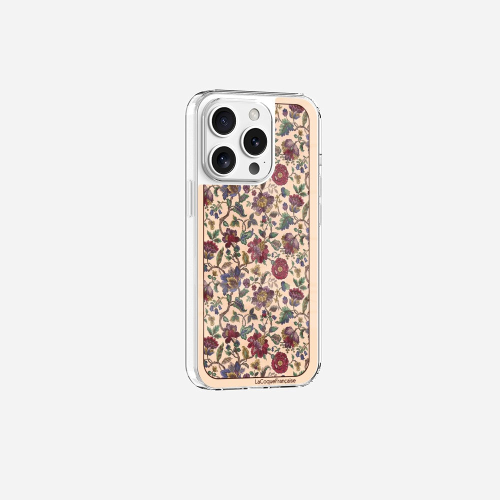 Coque Sans Anneaux Imprimee Foulard Fleurs Rouges