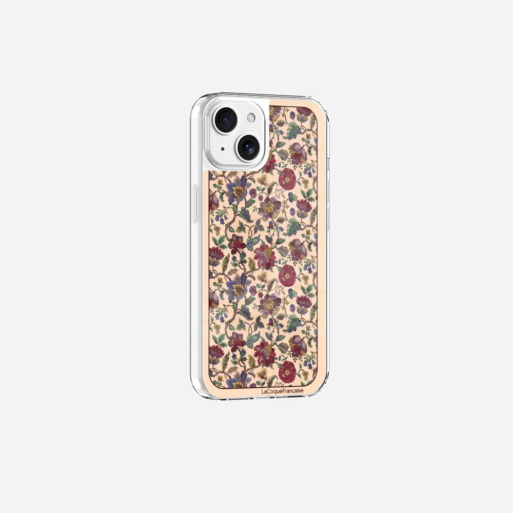 Coque Sans Anneaux Imprimee Foulard Fleurs Rouges