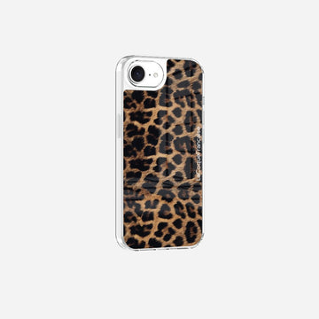 Coque Sans Anneaux Imprimee Leopard Noir Et Brun